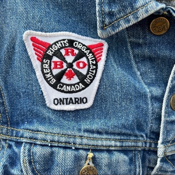 Vintage Lee Riders Harley Davidson Patch Jean Jacket - Picture 5 of 16